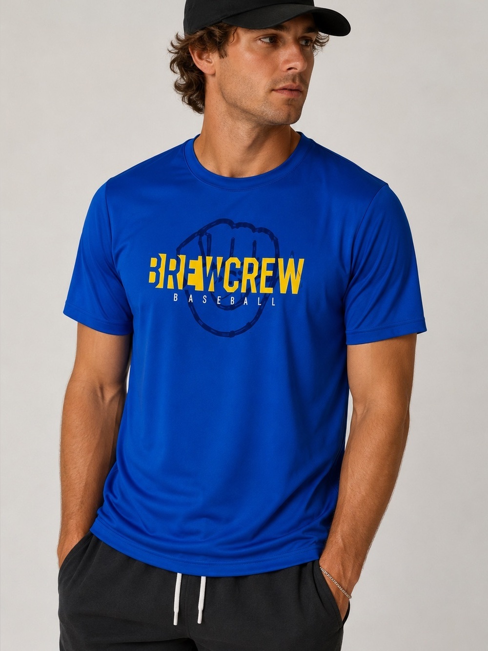 Milwaukee Brewers Blue ‘Brew Crew' Baseball T-Shirt XXL